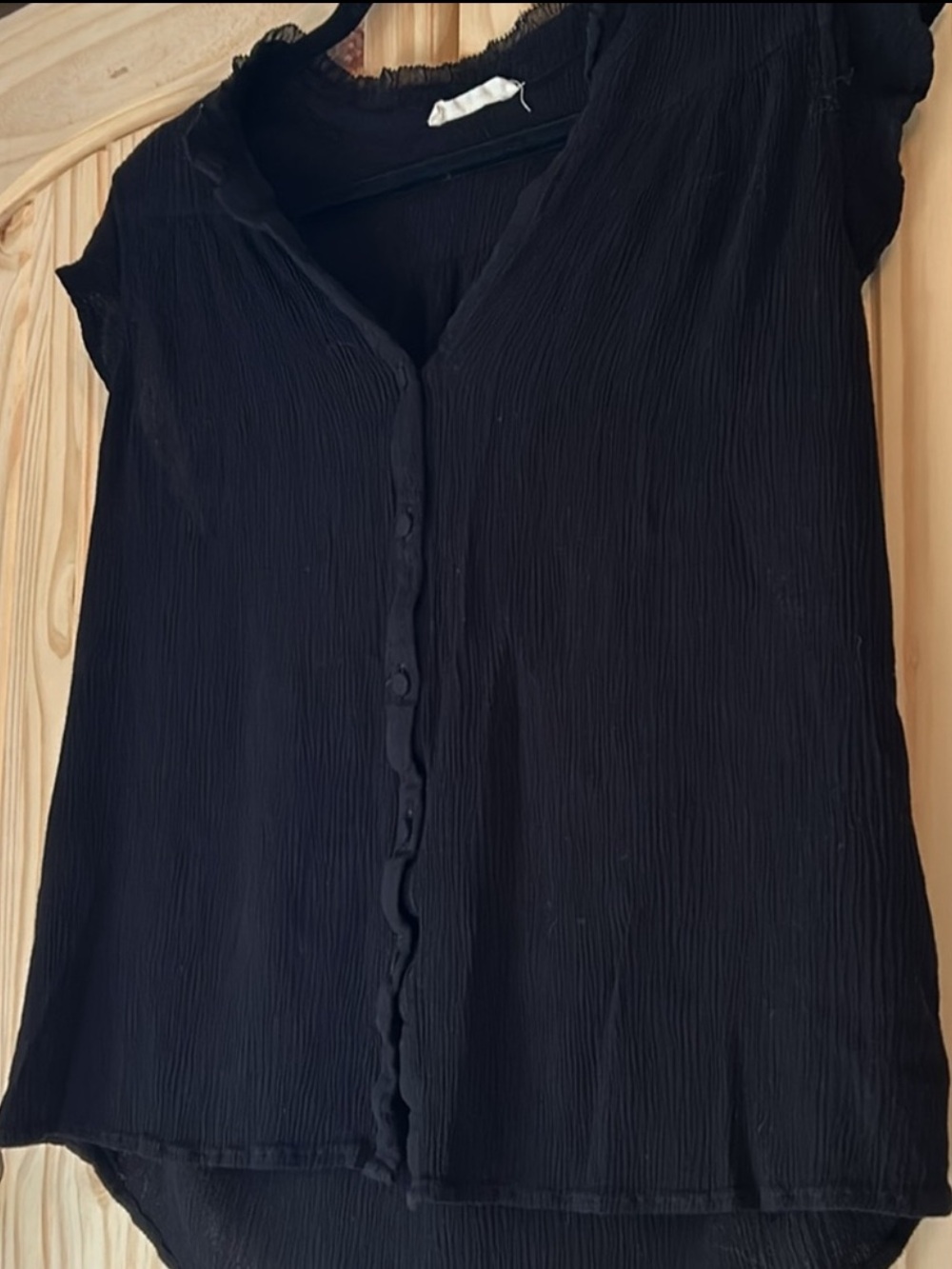Black Love Stitch Blouse Size Large